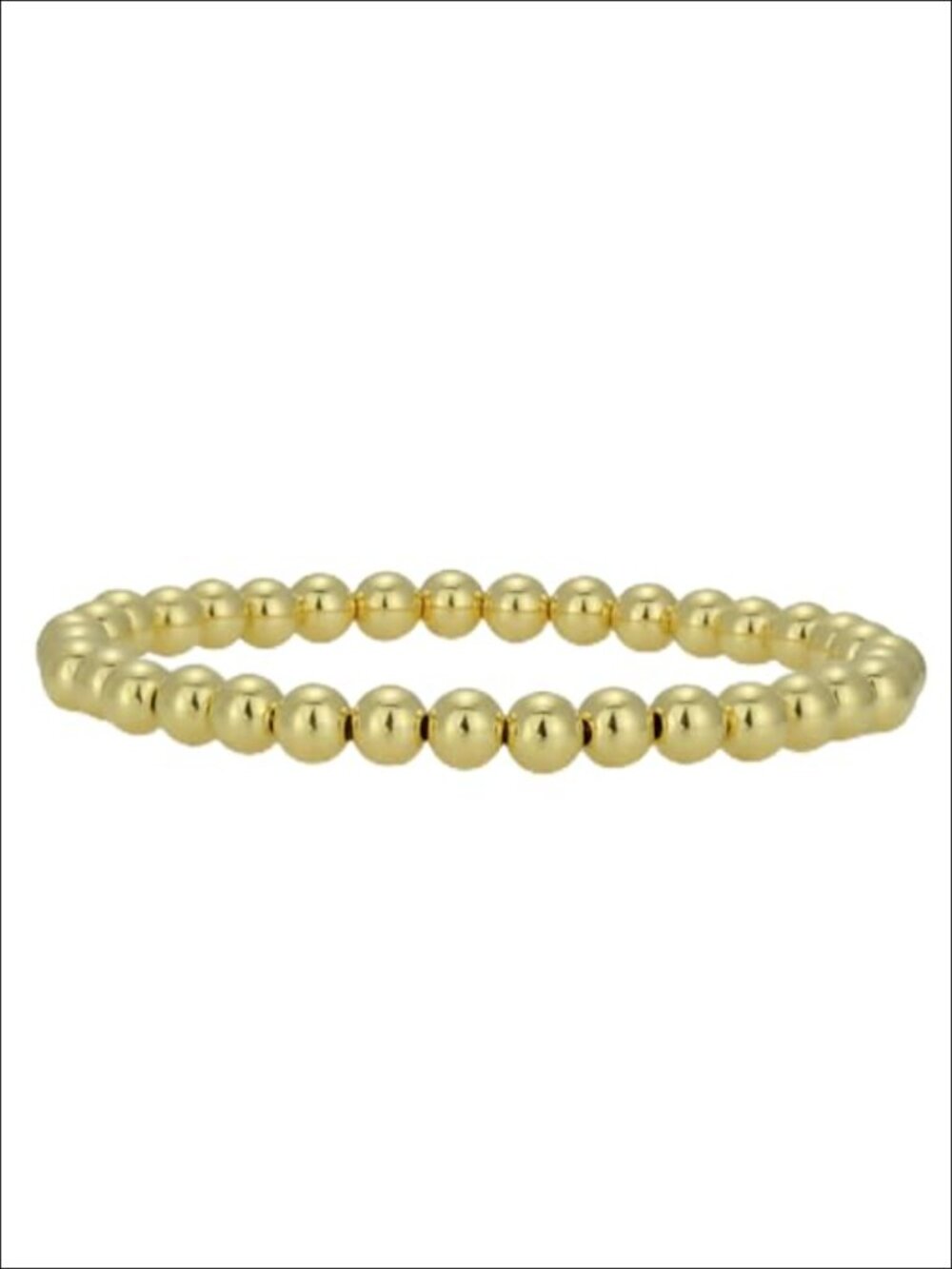 14k Gold Filled Beaded Bracelet for Women | Stackable Stretch Bracelet | 5mm
